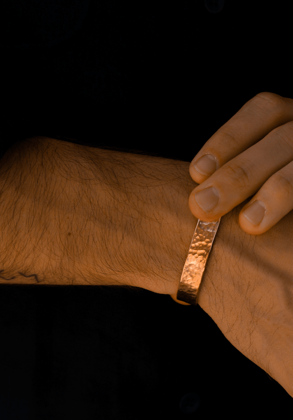 Pulsera de Cobre Golpeada - Good Hope