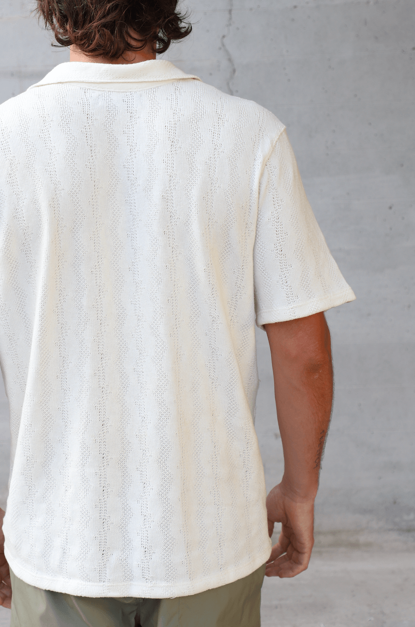 Camisa de Crochet Trasero | Blanco