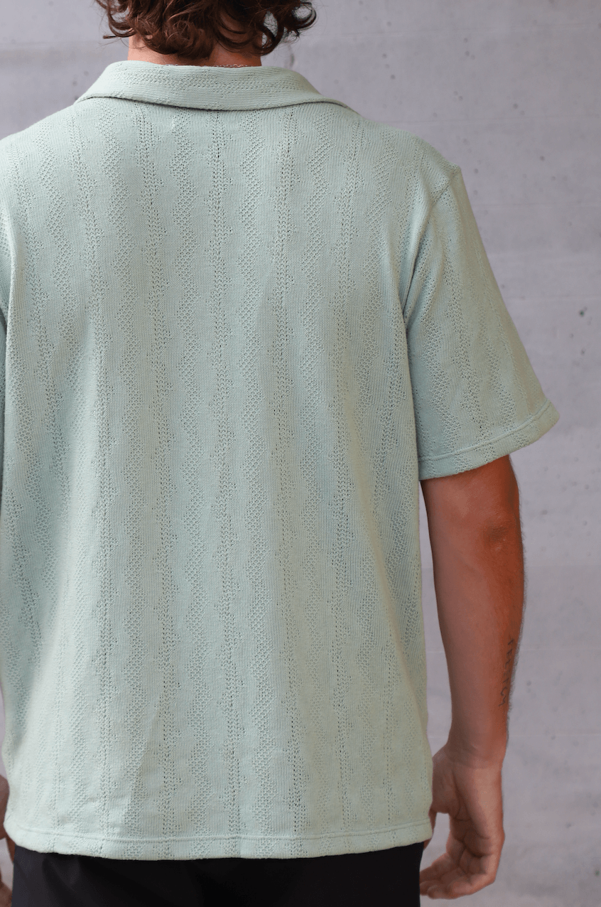 Camisa de Crochet Trasero | Verde Pastel