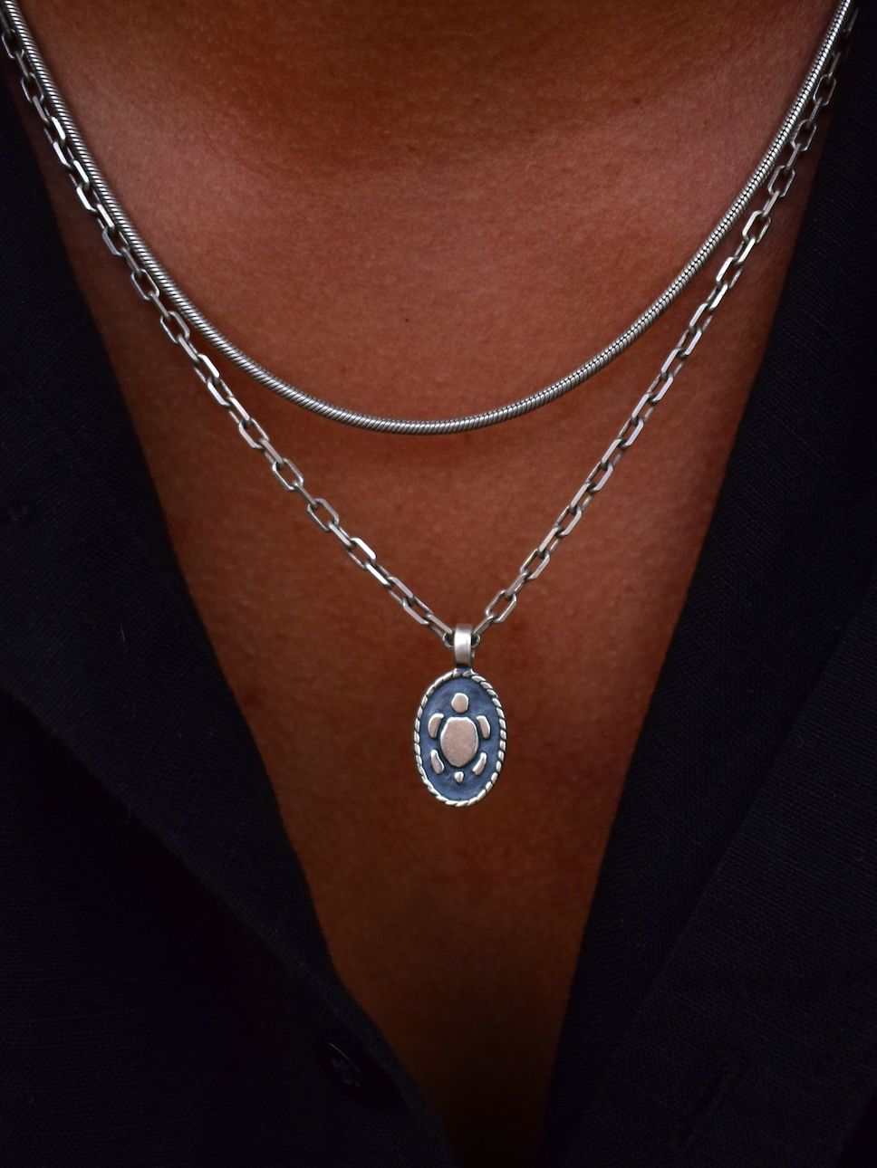 Colgante de Plata 925 | Collar Turtle Island - Good Hope