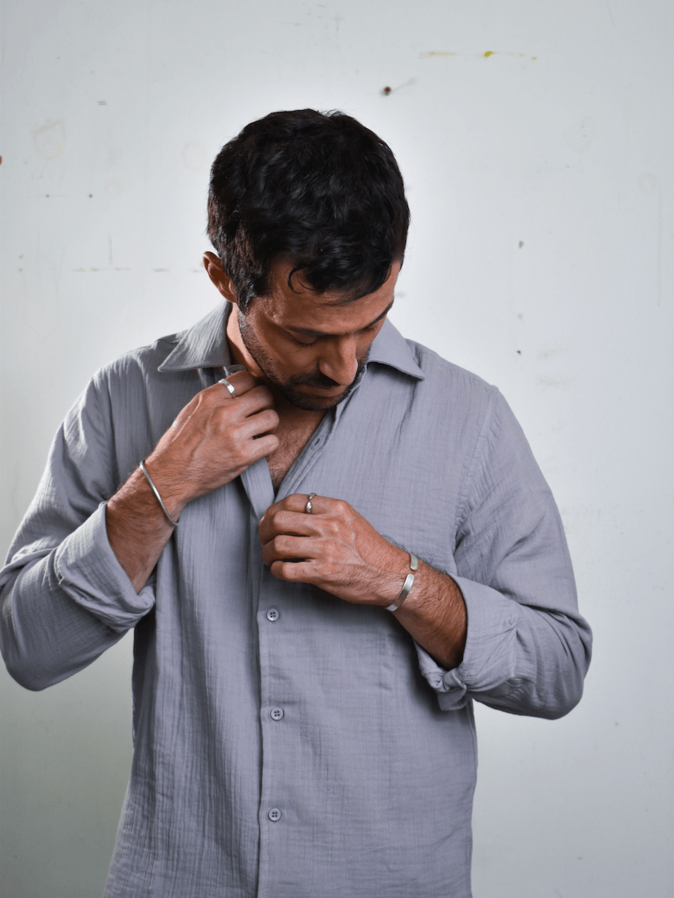Camisa Algodón Orgánico Hombre | Gris Arena - Good Hope