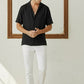 Camisa de Crochet Hombre | Negro