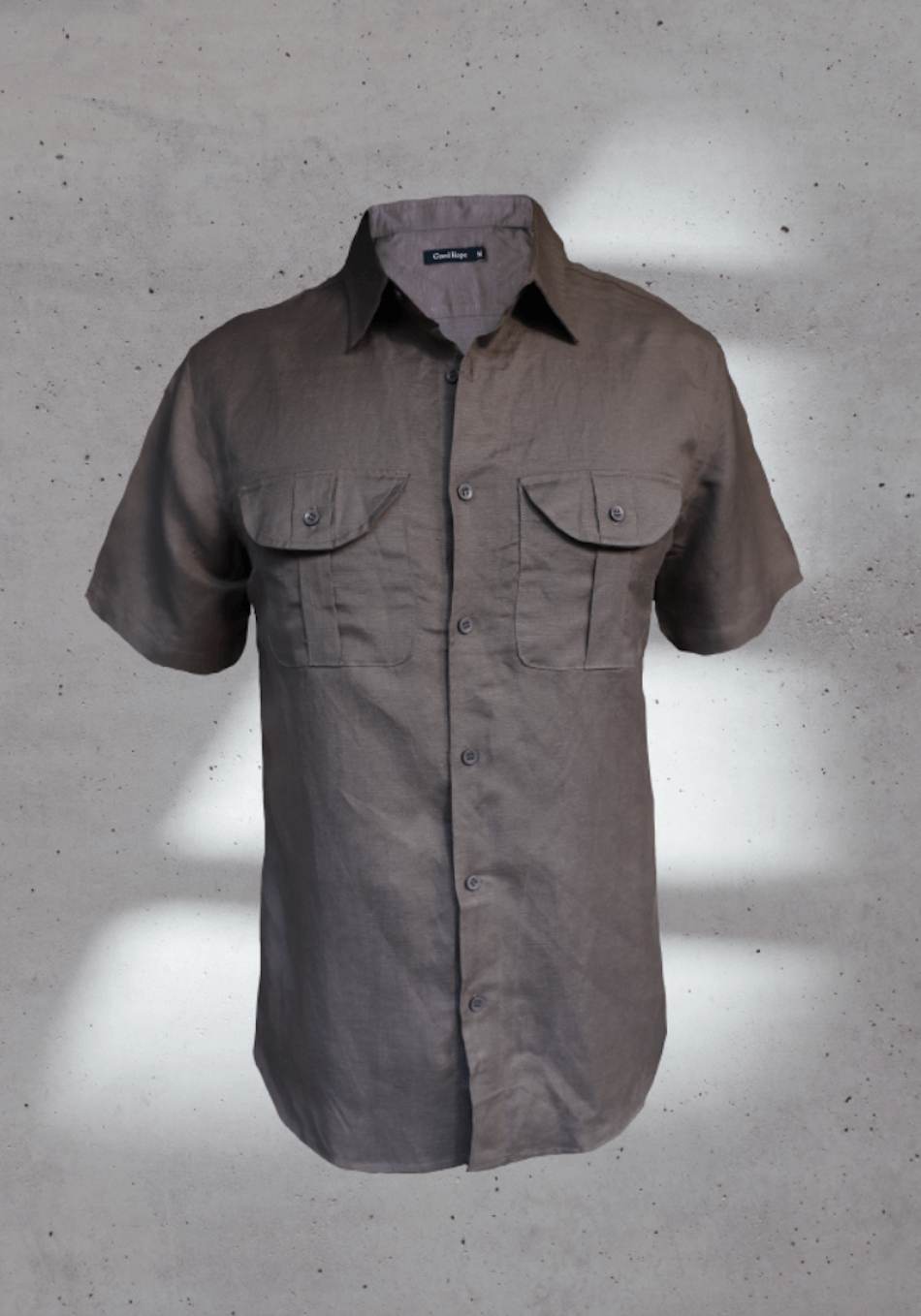 Camisa Cargo Lino Hombre | Café ligero - Good Hope