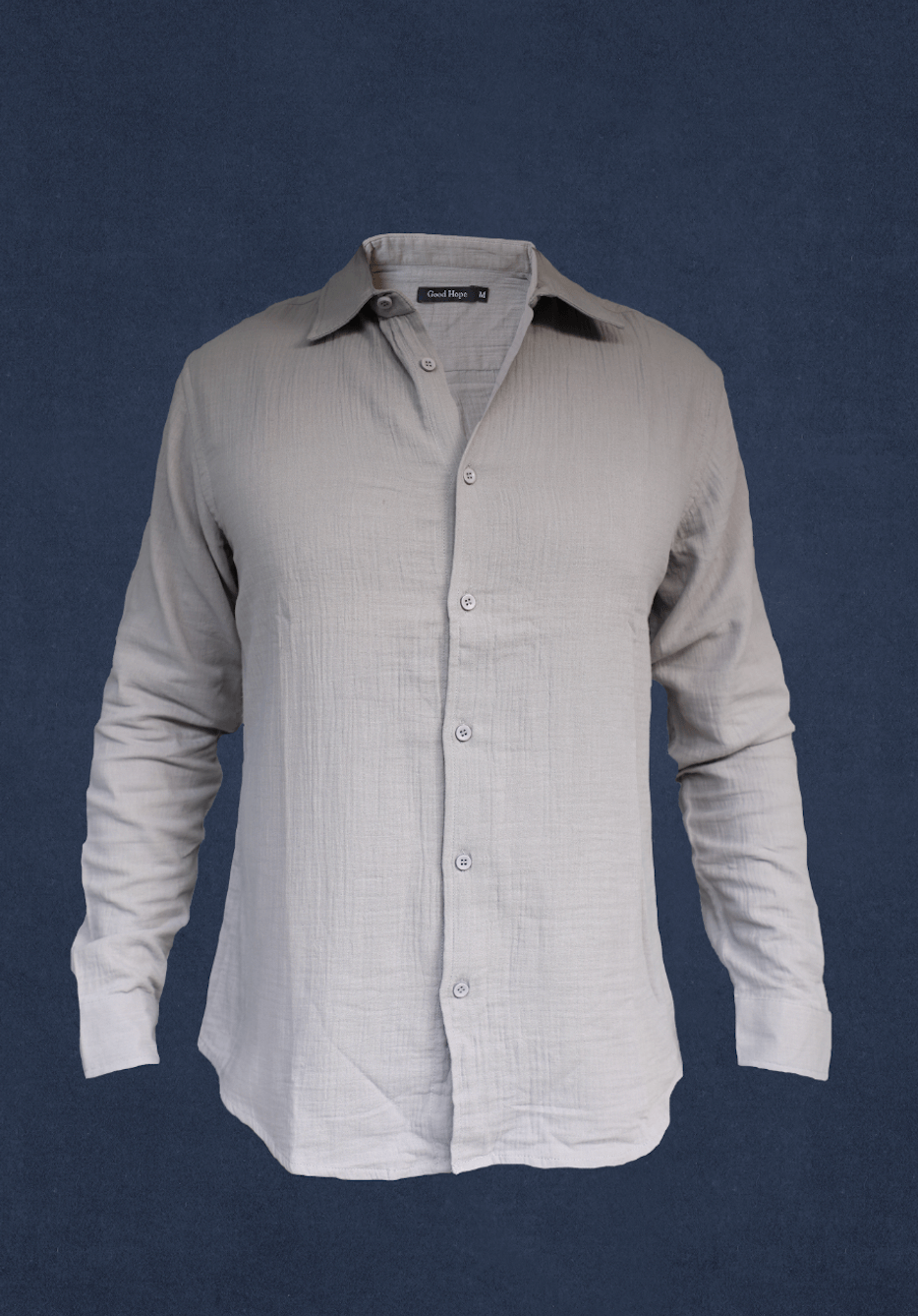 Camisa Algodón Orgánico Hombre | Gris Arena - Good Hope