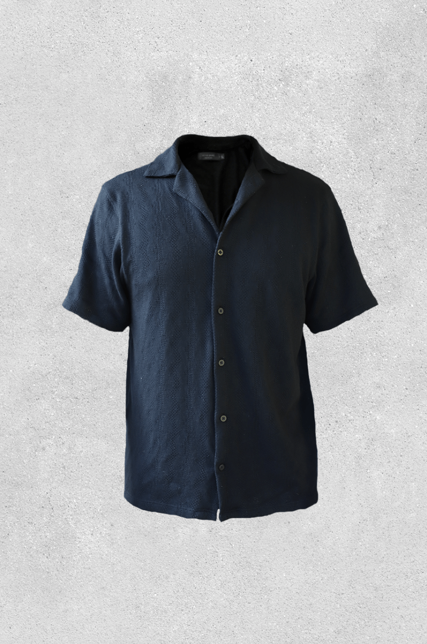 Camisa de Crochet delantera | Negro