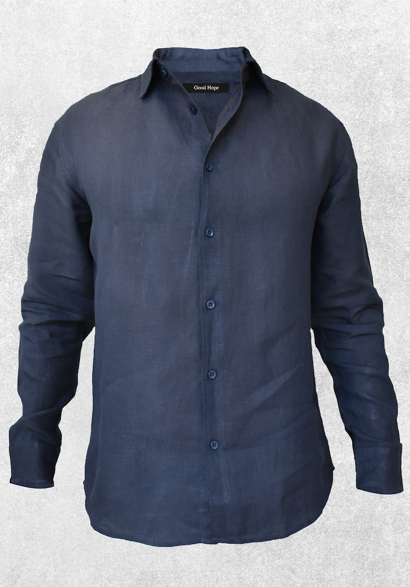 Camisa de Lino Hombre | Azul Savage