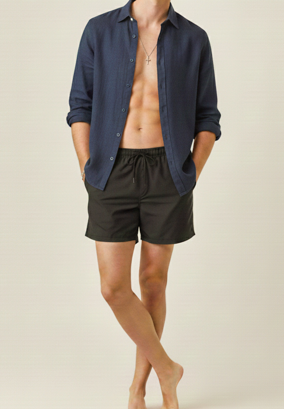 Traje de Baño Hombre | Negro grafito