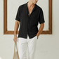 Camisa de Crochet Hombre | Negro