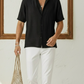 Camisa de Crochet Hombre | Negro